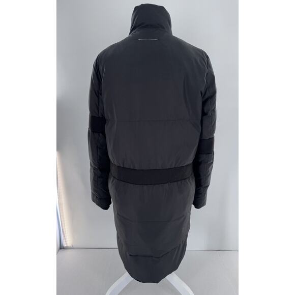 MM6 Maison Margiela Coat Sz 38 Long Puffer Down Duck Black Minimalist - Picture 4 of 16